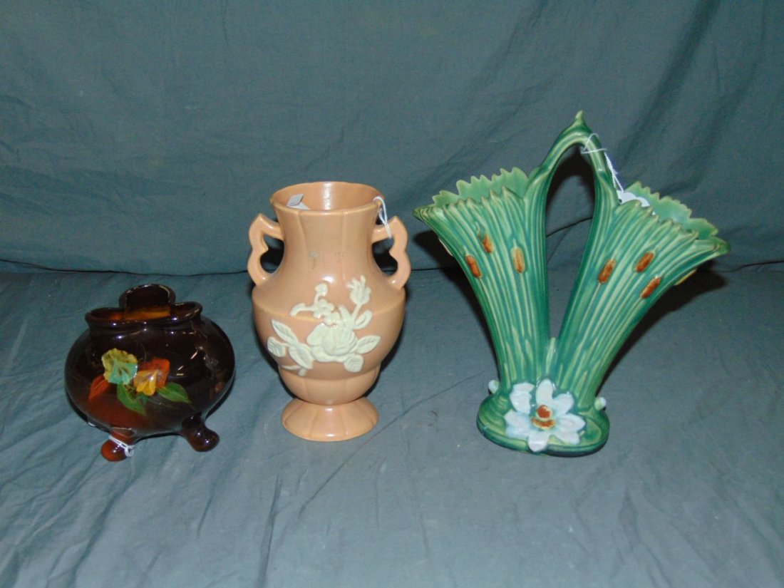 3 Piece Weller Pottery Lot (1 of 10)