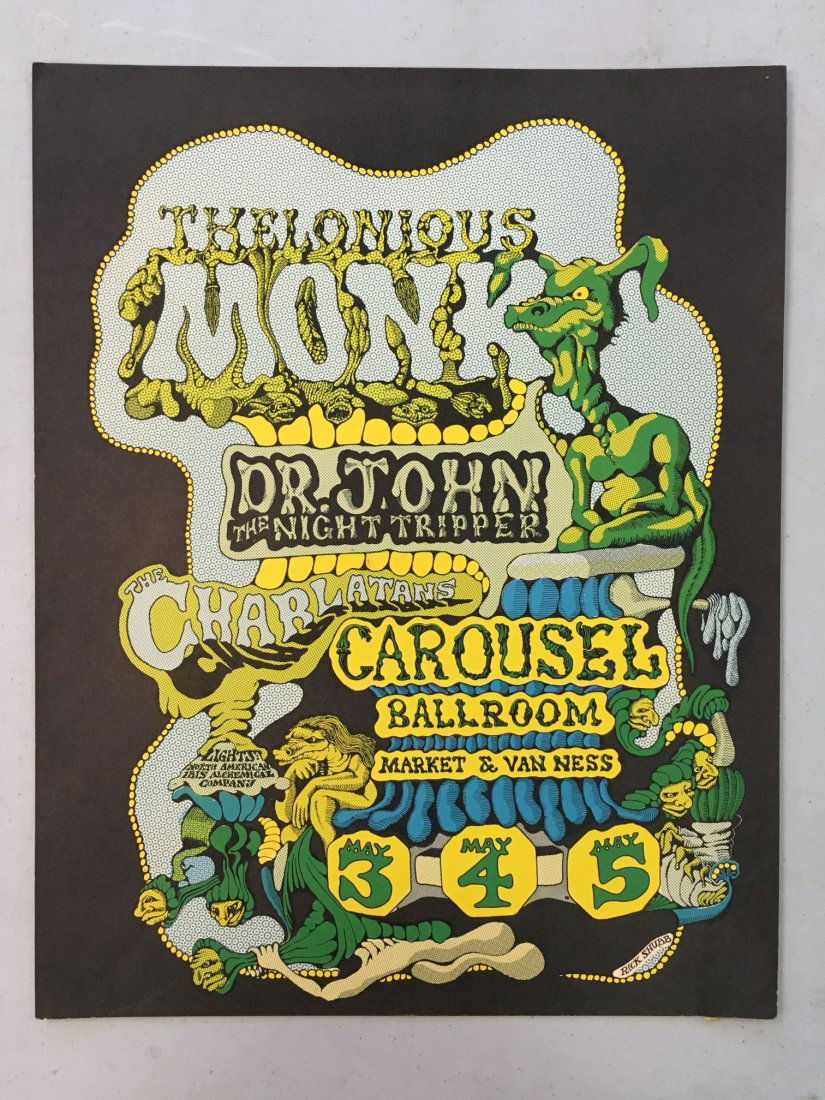 1968 Thelonius Monk Carousel  Concert Poster (1 of 3)