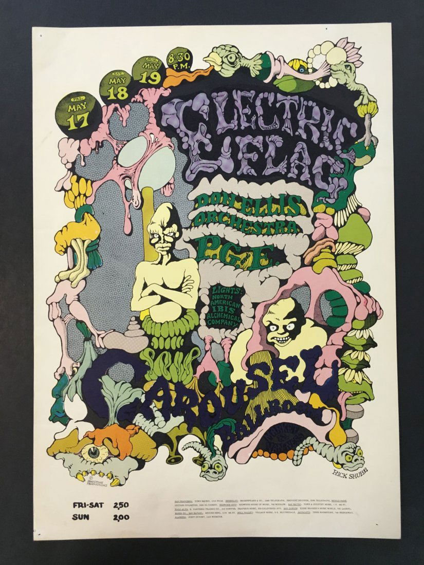 1968 Electric Flag Carousel  Concert Poster (1 of 6)