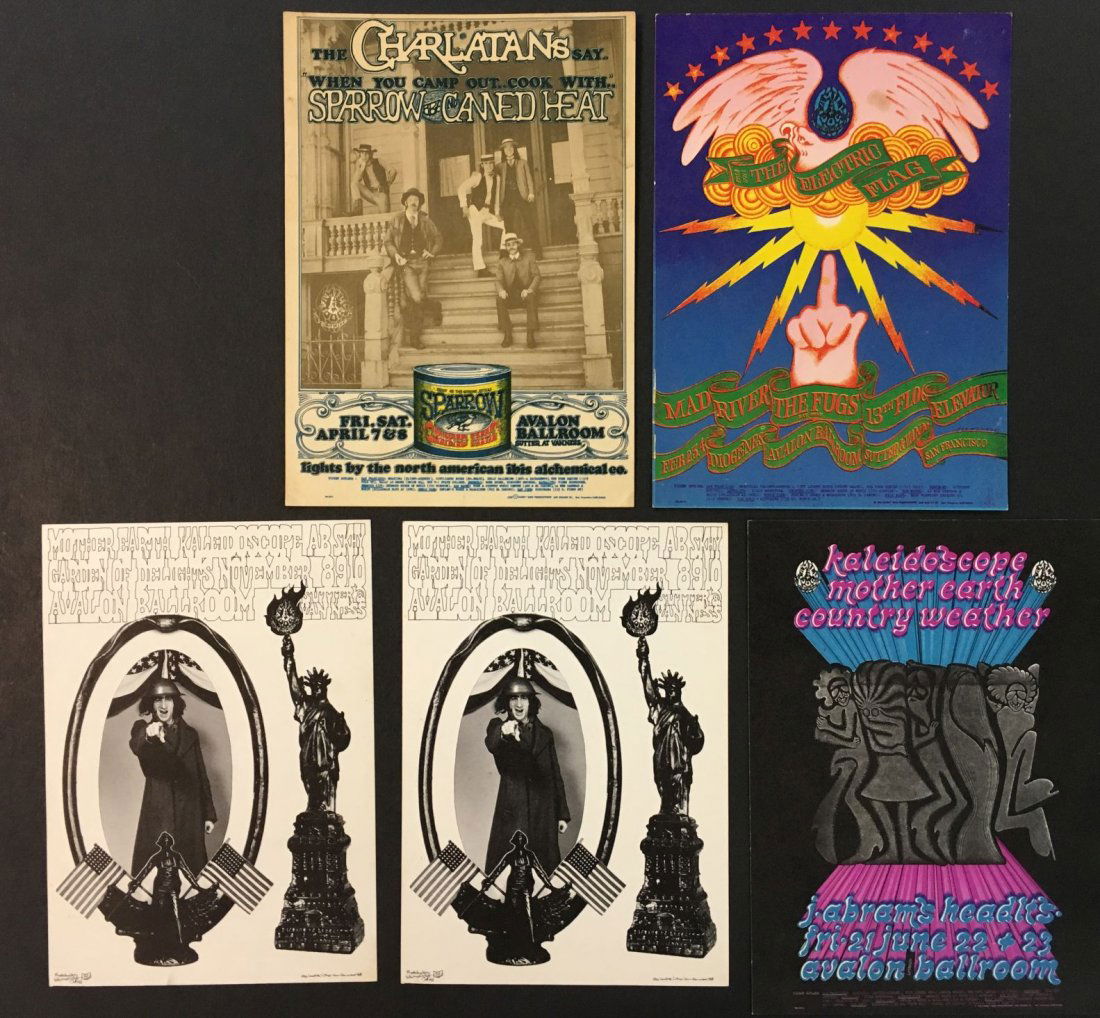 (5) Avalon Family Dog Concert Postcards (1 of 9)