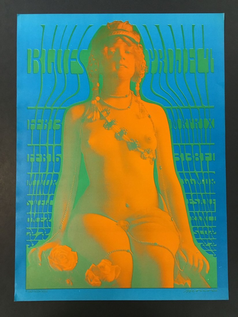 1967 Neon Rose Blues Project Concert Poster (1 of 3)