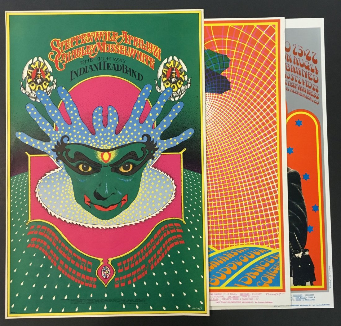 (3) 1967 Family Dog Bob Fried Concert Posters (1 of 10)