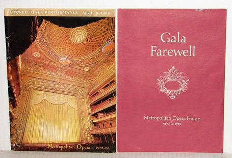 SIGNED PROGRAM. METROPOLITAN OPERA.: 1966 FAREWELL CONCERT PROGRAM AT THE MET. 76 SIGNATURES. A VIRTUAL WHO'S WHO OF THE OPERA WORLD. INCLUDES RICHARD TUCKER, BIRGIT NILSSON, HERTA GLAZ, JAN PEERCE, PAUL FRANKE ETC. ETC. SEE SCANS FOR FU