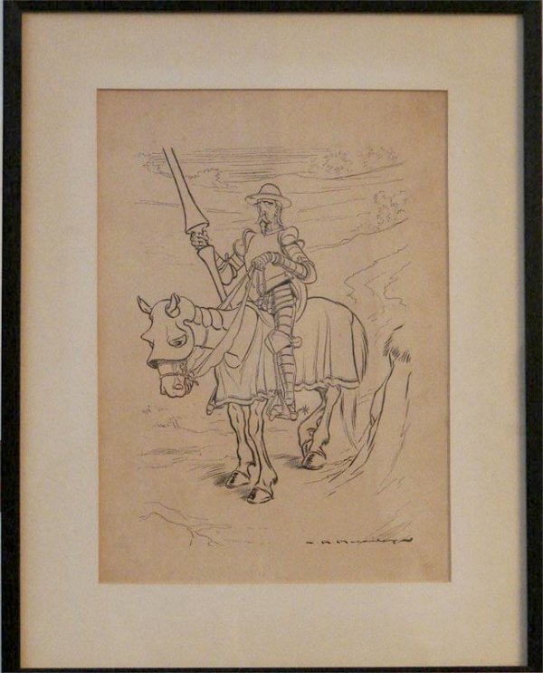 PEN AND INK SIGNED CHARLES RAYMOND MACAULEY