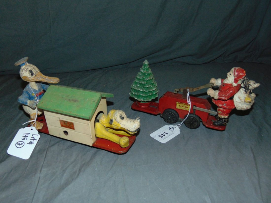 2 Disney Lionel Handcars Santa Claus, Donald/Pluto (1 of 8)