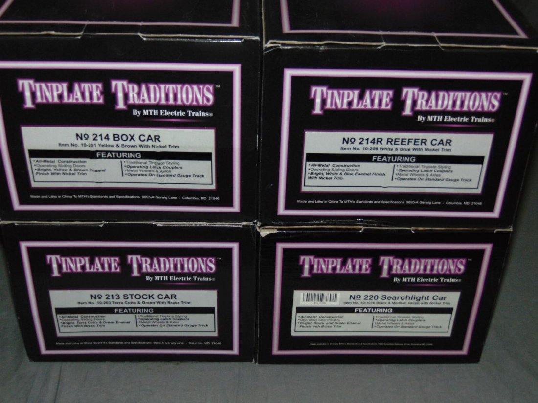 MTH Tinplate Traditions Std Gauge, Lot of 4 (1 of 4)