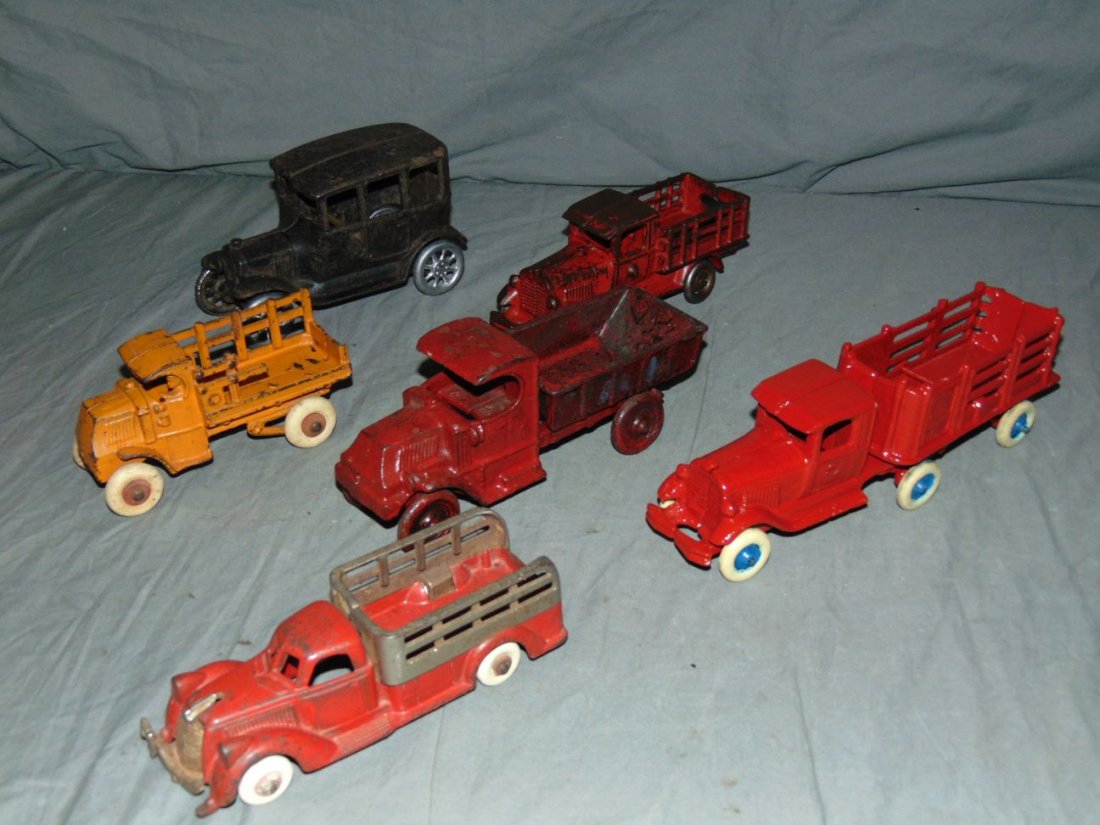 Lot of Assorted Cast Iron Toy Vehicles (1 of 2)
