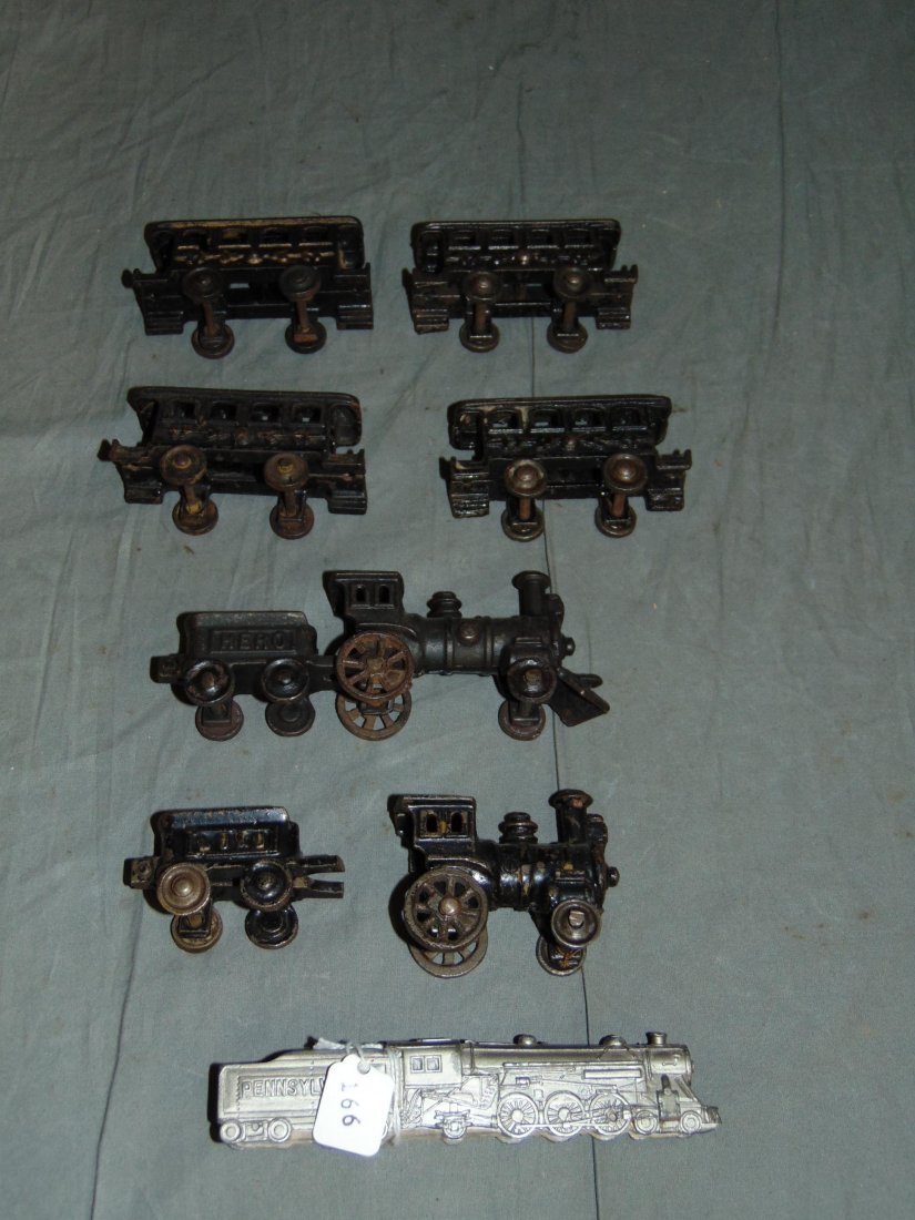 Lot of Small Cast Iron Trains (1 of 2)