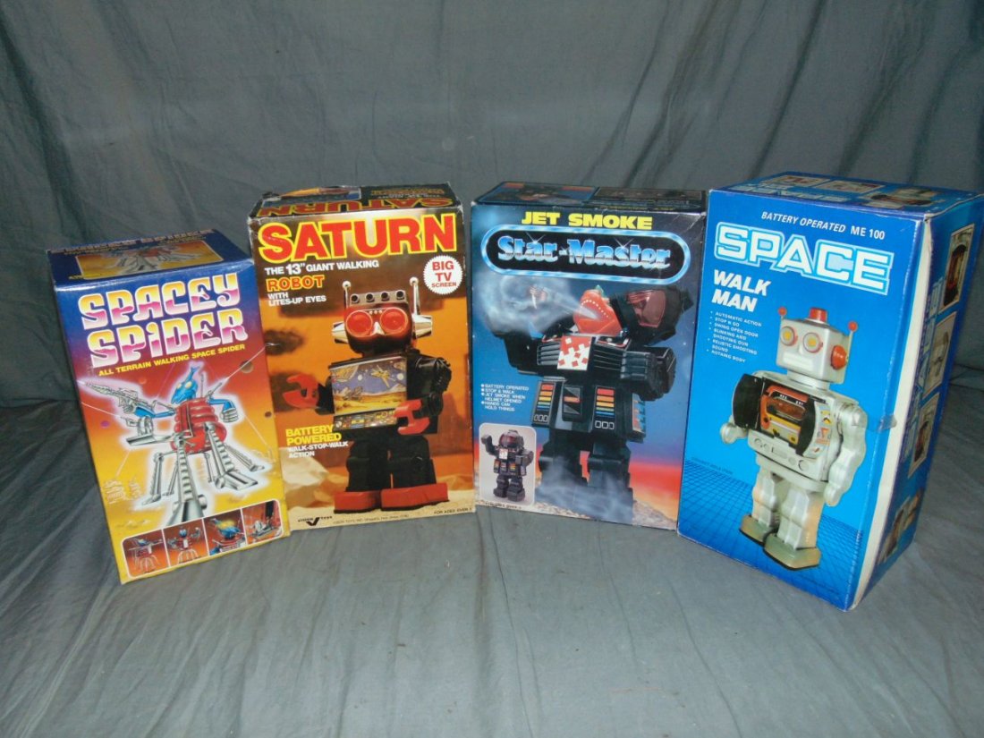 Lot of Four Mint in Box Space Toys. (1 of 7)