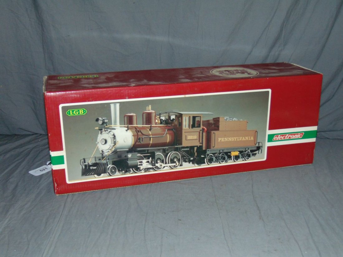 LGB "G" Scale Pennsy Steam Loco and Tender: 2-6-0, #2219, Boxed,