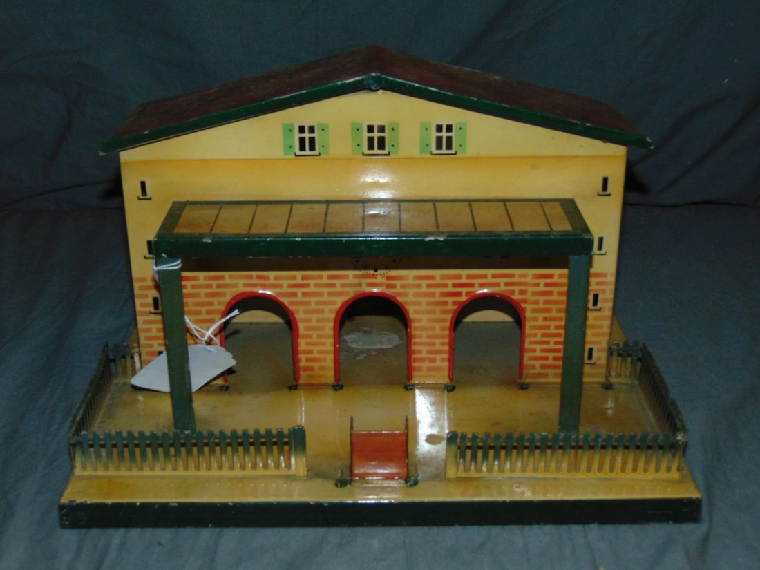 Tin Litho European Train Station. (1 of 4)