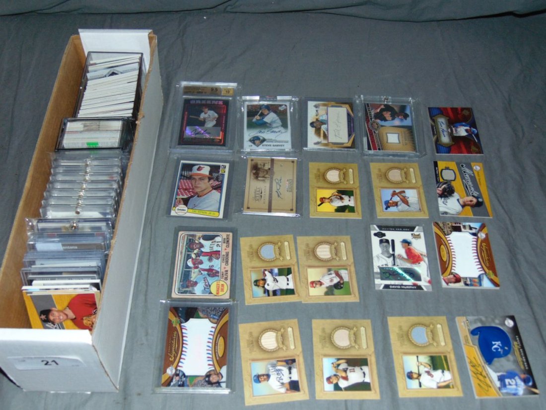 Modern Specialty Card Lot.: Sports and Celebrities includes Signed Cards, Limited Editions, Swatch Cards and Fabric Cuts and unsigned Star Cards.