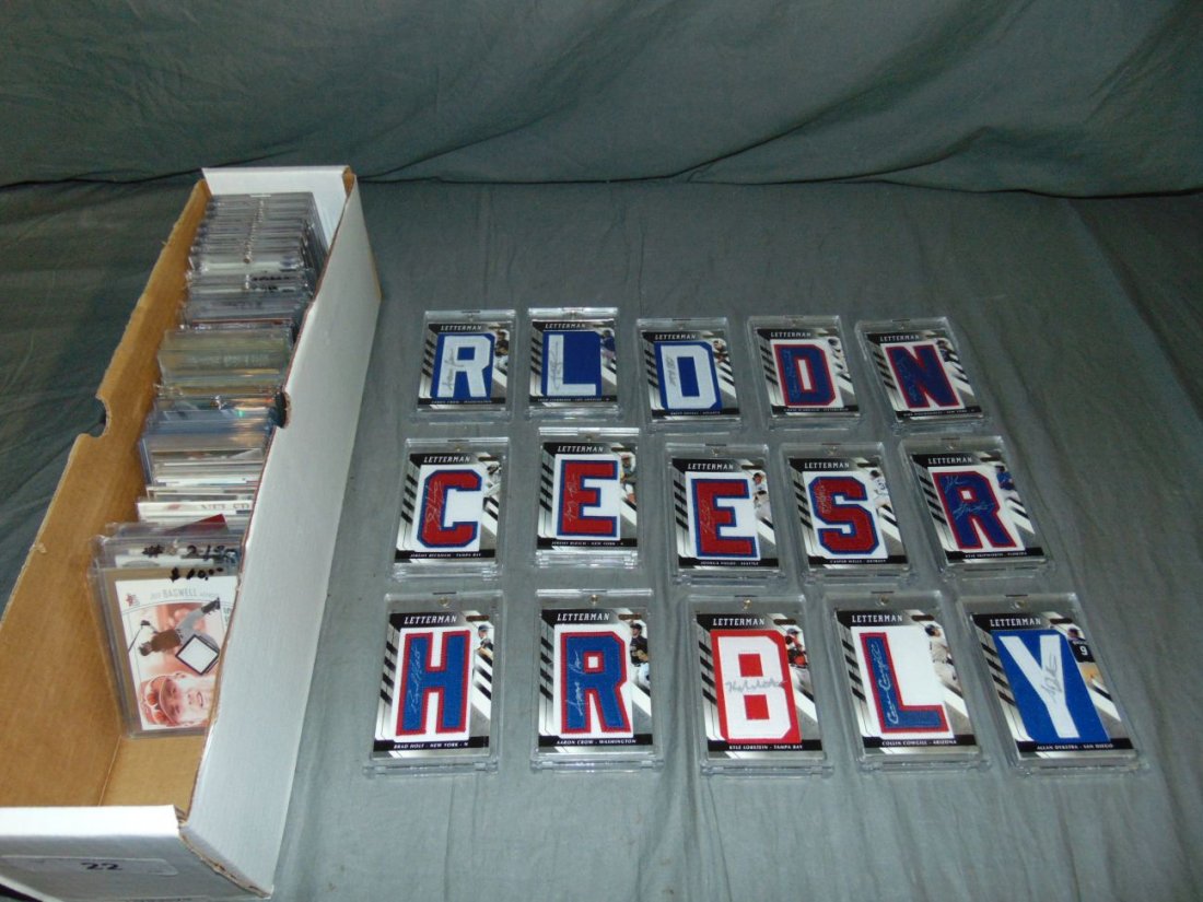 Modern Specialty Card Lot.: Sports and Celebrities includes Signed Cards, Limited Editions, Swatch Cards and Fabric Cuts and unsigned Star Cards.