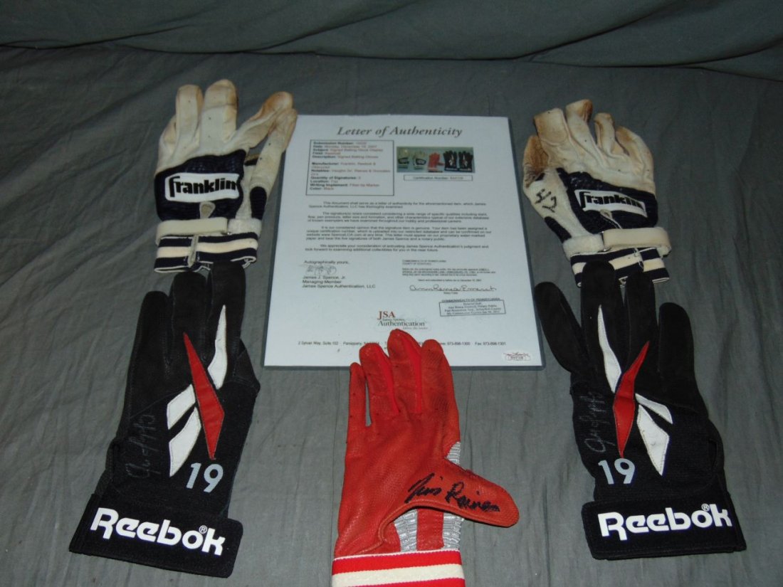 Lot of Signed Batting Gloves with JSA LOA (1 of 7)