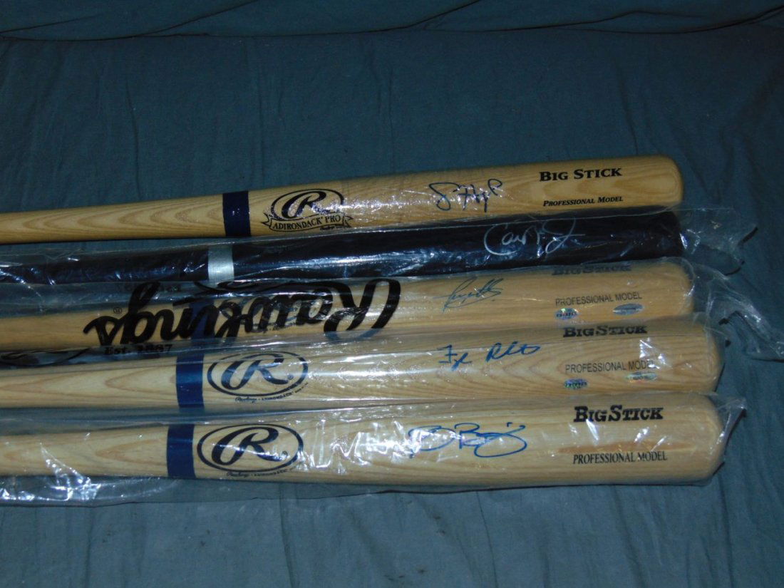 Lot of 5 Autographed Baseball Bats (1 of 6)