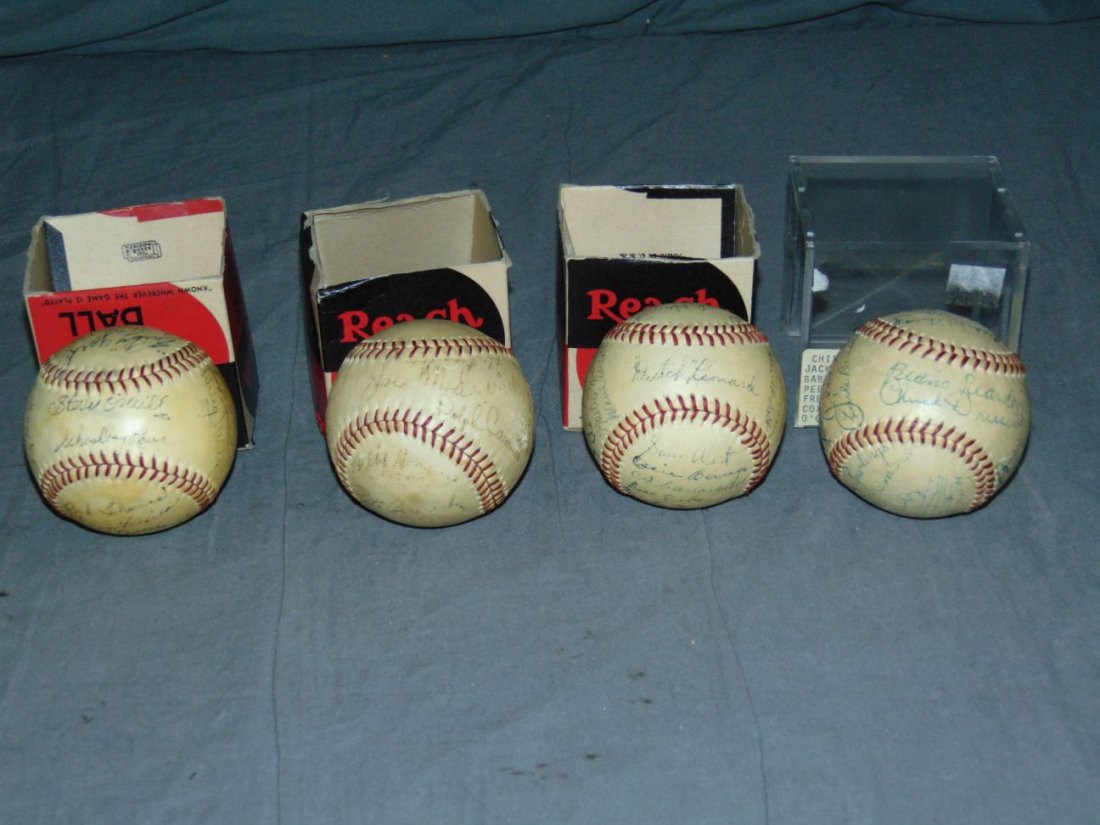 Lot of Four Signed Team Baseballs (1 of 10)