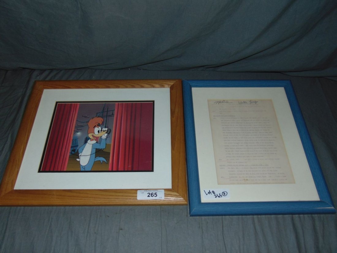 Woody Woodpecker Production Cel & Signed Script (1 of 3)