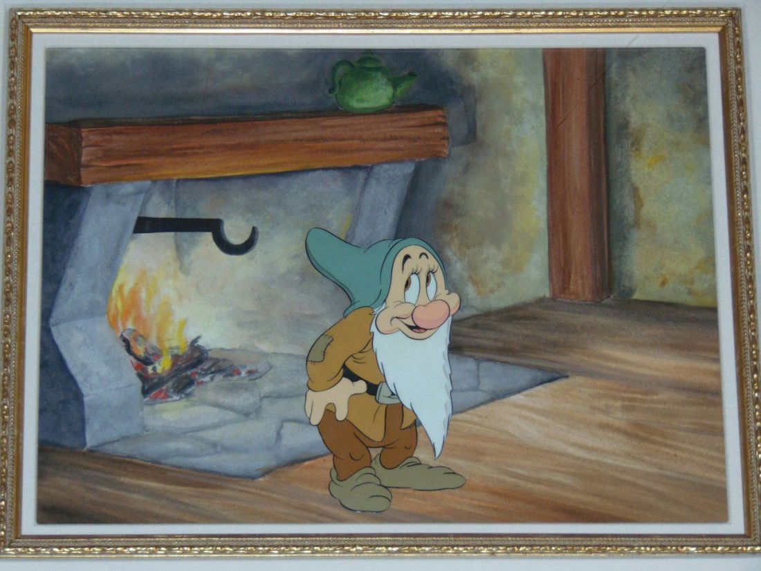 Bashful Model Cel on Hand Prepared Background (1 of 4)