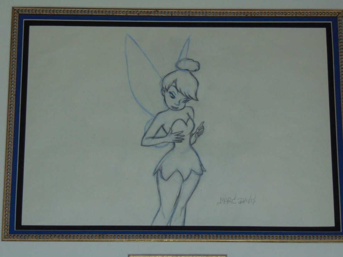 Disney, Tinkerbell Orig Production Drawing Signed (1 of 6)