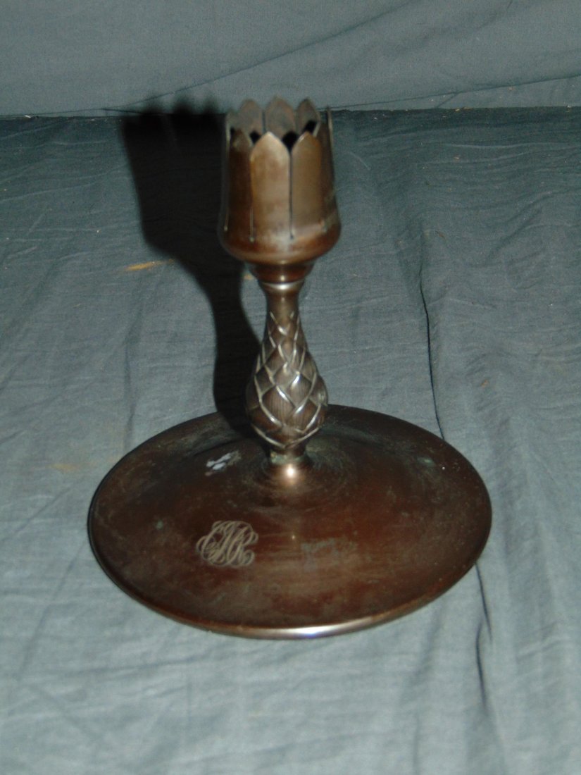 Tiffany Studios Pine Cone Candlestick (1 of 5)