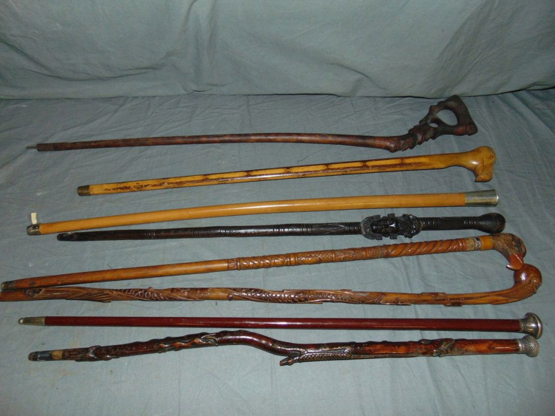 Cane, Walking Stick and Baton Lot. (1 of 9)