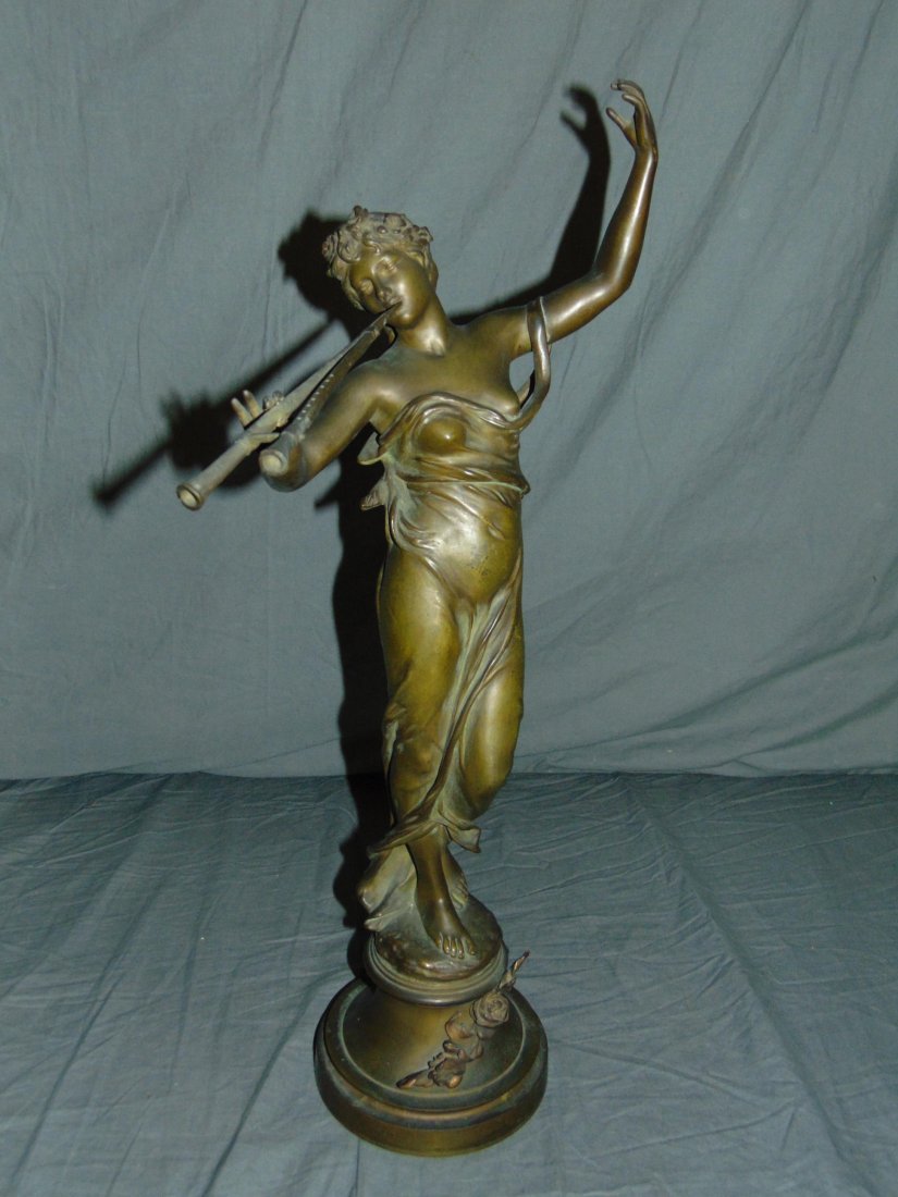 Eugene Marioton, Bronze Statue of Flute Player (1 of 6)