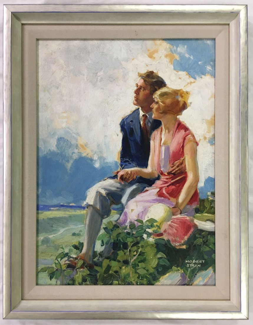 Modest Stein  (1871 - 1958) Oil on Board. (1 of 5)