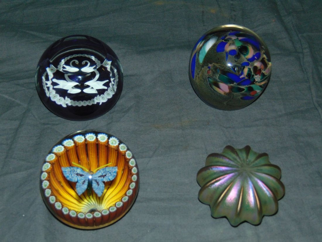 Lot of Four Paperweights. (1 of 5)