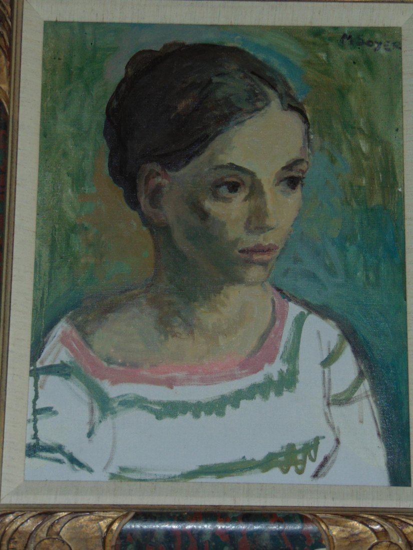 Moses Soyer, Oil on Canvas Portrait of a Woman (1 of 6)