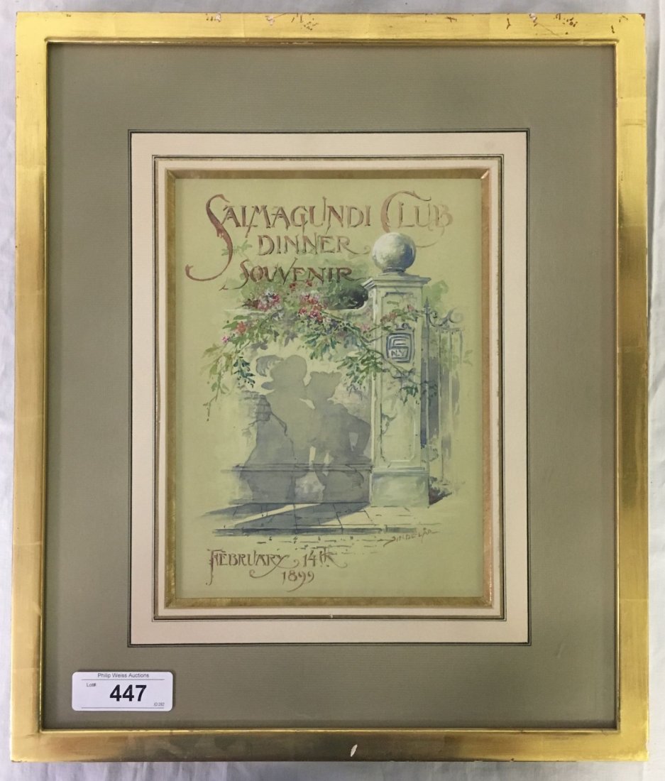 Thomas Sindelar, Orig Salmagundi Club Menu Artwork (1 of 5)