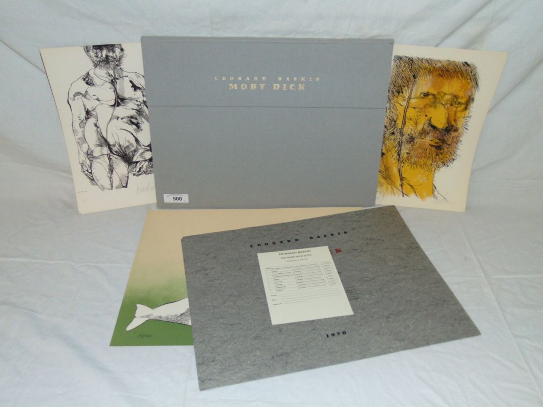 Leonard Baskin, Signed Moby Dick Suite 8 Lithos (1 of 10)