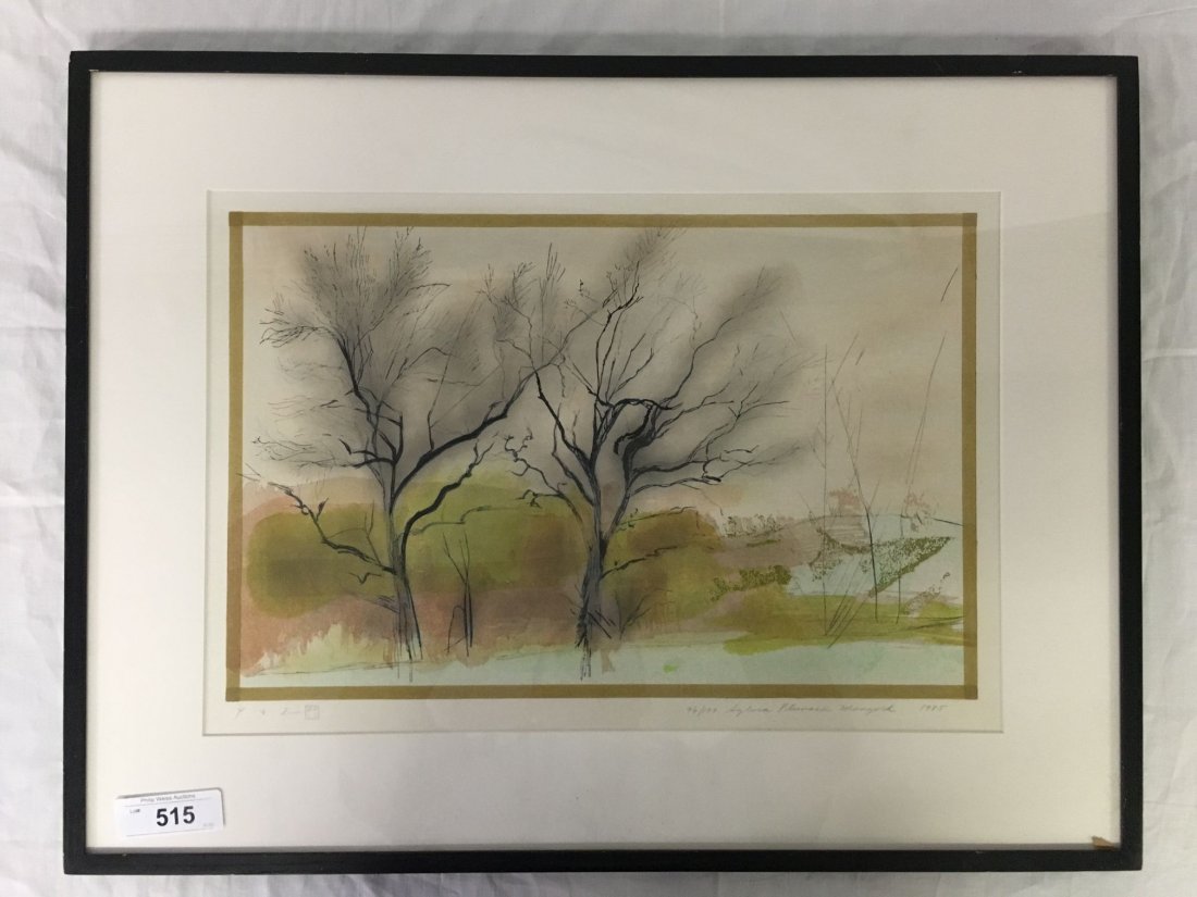 Sylvia Plimack Mangold, Signed Colored Woodcut (1 of 4)