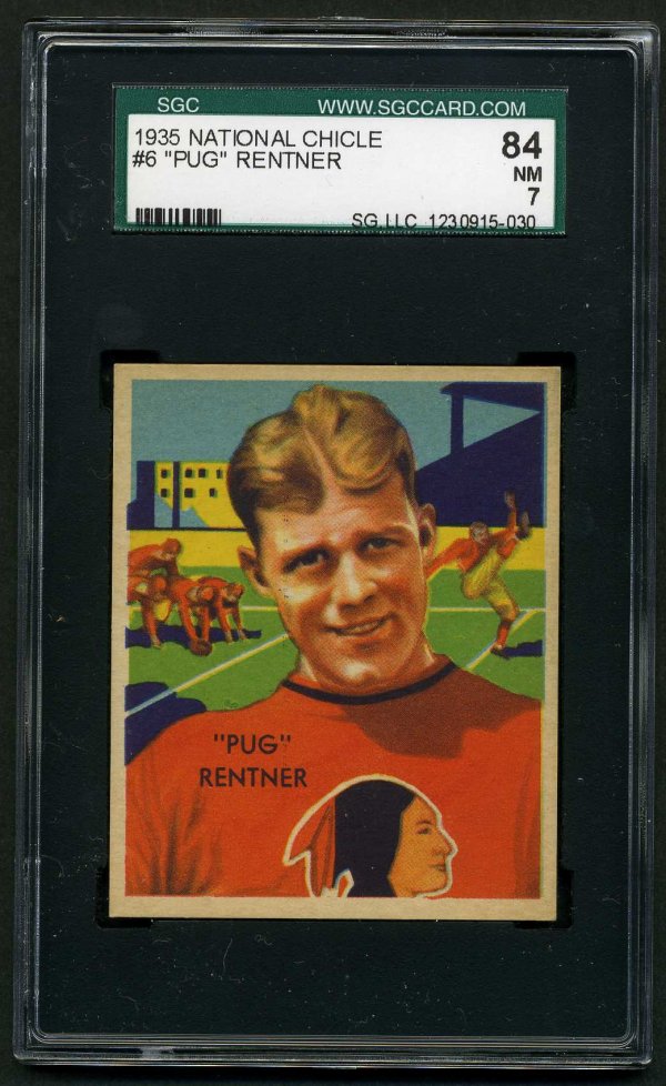 1935 NATIONAL CHICLE FOOTBALL # 6.