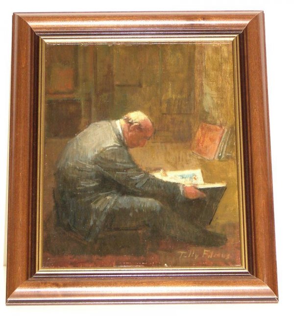 TULLY FILMUS. ORIGINAL OIL PAINTING.