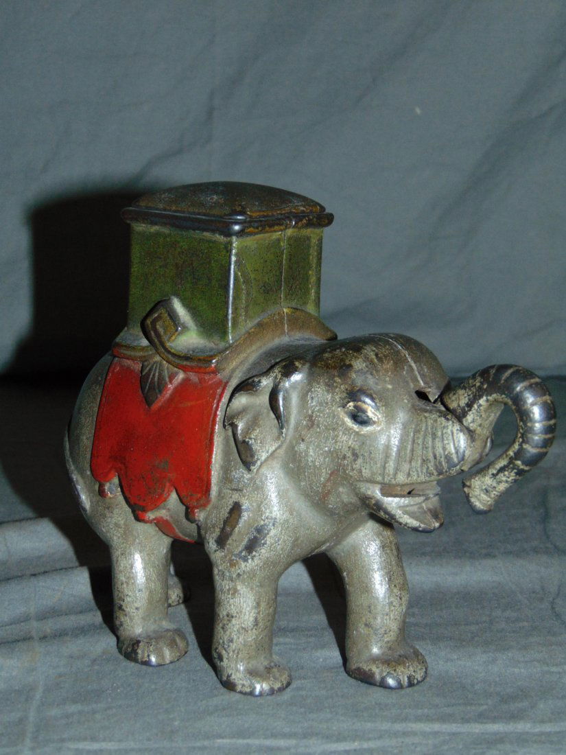 Enterprise Elephant Howdah Mechanical Bank. (1 of 7)