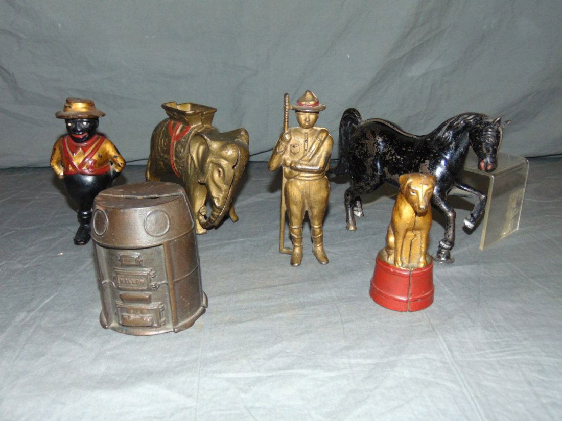 Lot Of Cast Iron Still Banks. (1 of 2)