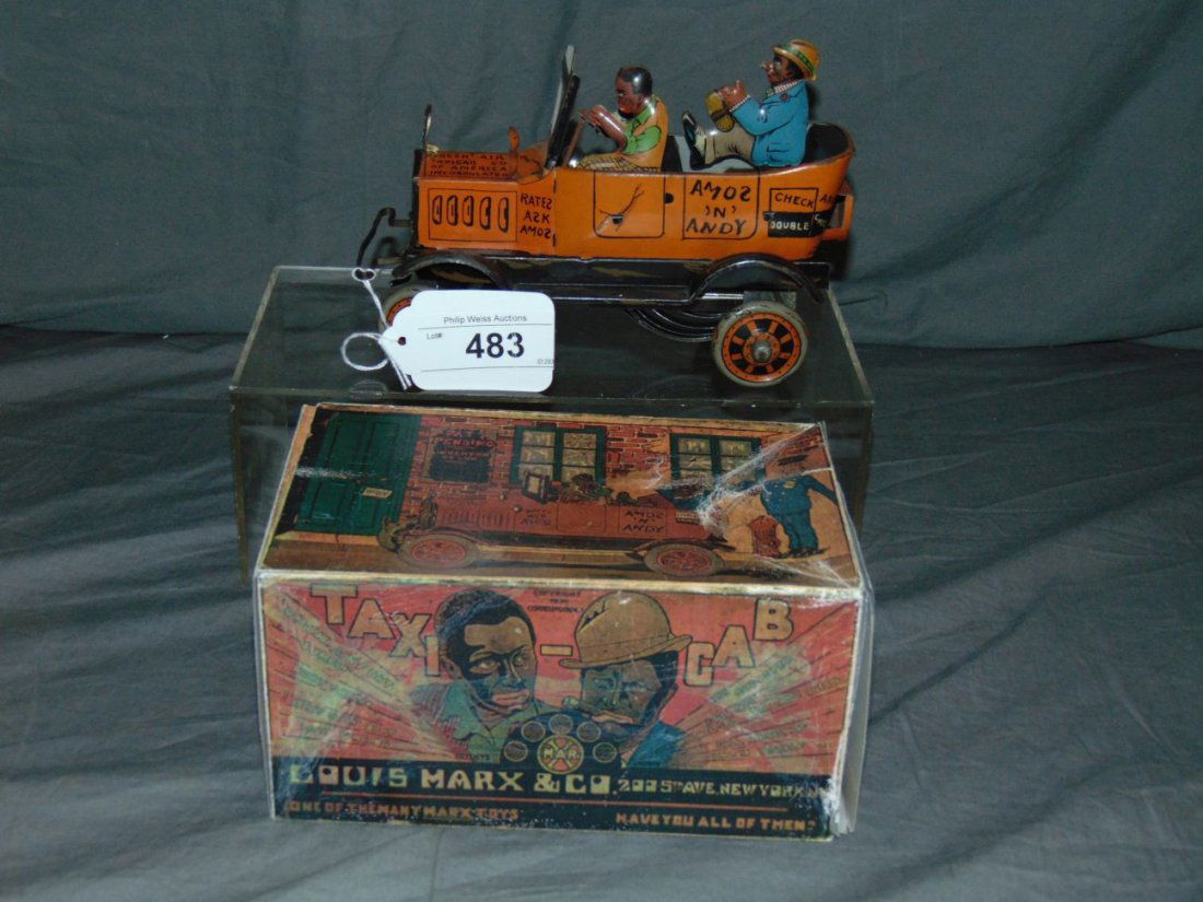 Marx Tin Windup Amos & Andy Fresh Air Taxi (1 of 9)
