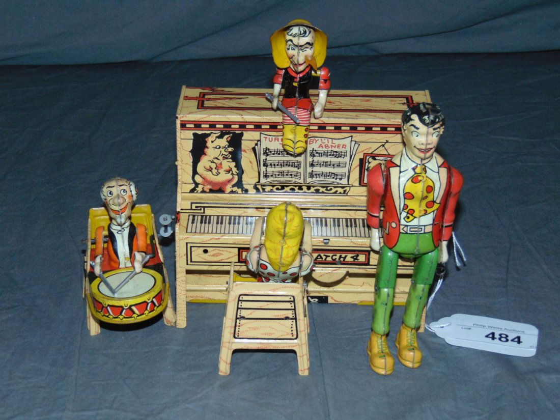 Tin Litho Li'l Abner Dogpatch Band, Unique Art (1 of 4)