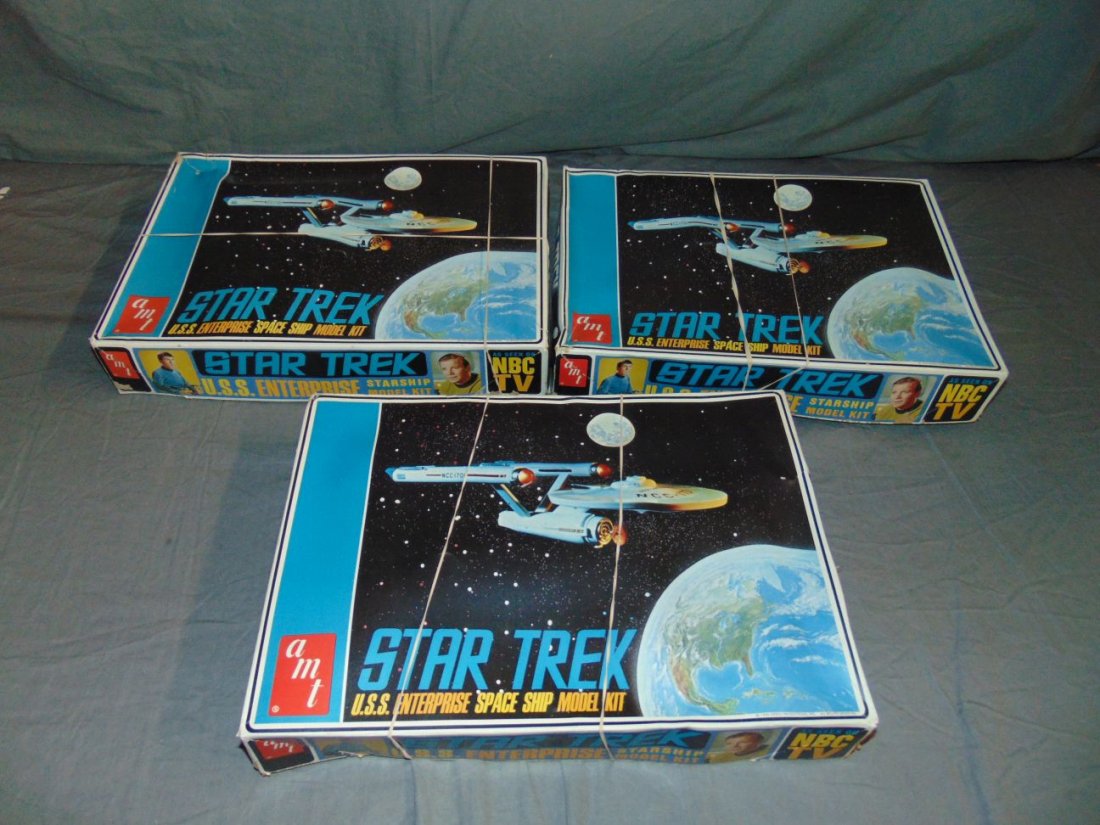 3 Boxed AMT Star Trek USS Enterprise Model Kits (1 of 2)