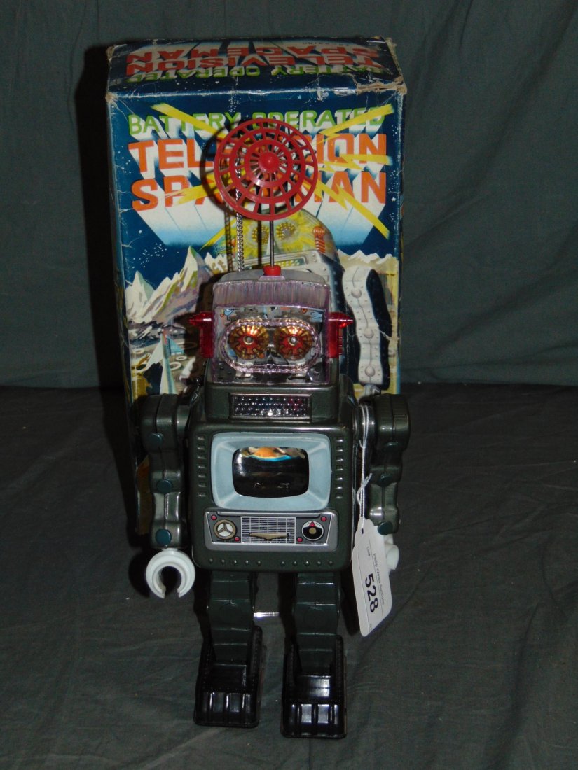 Boxed B/O Television Spaceman Robot, Alps, Japan (1 of 8)