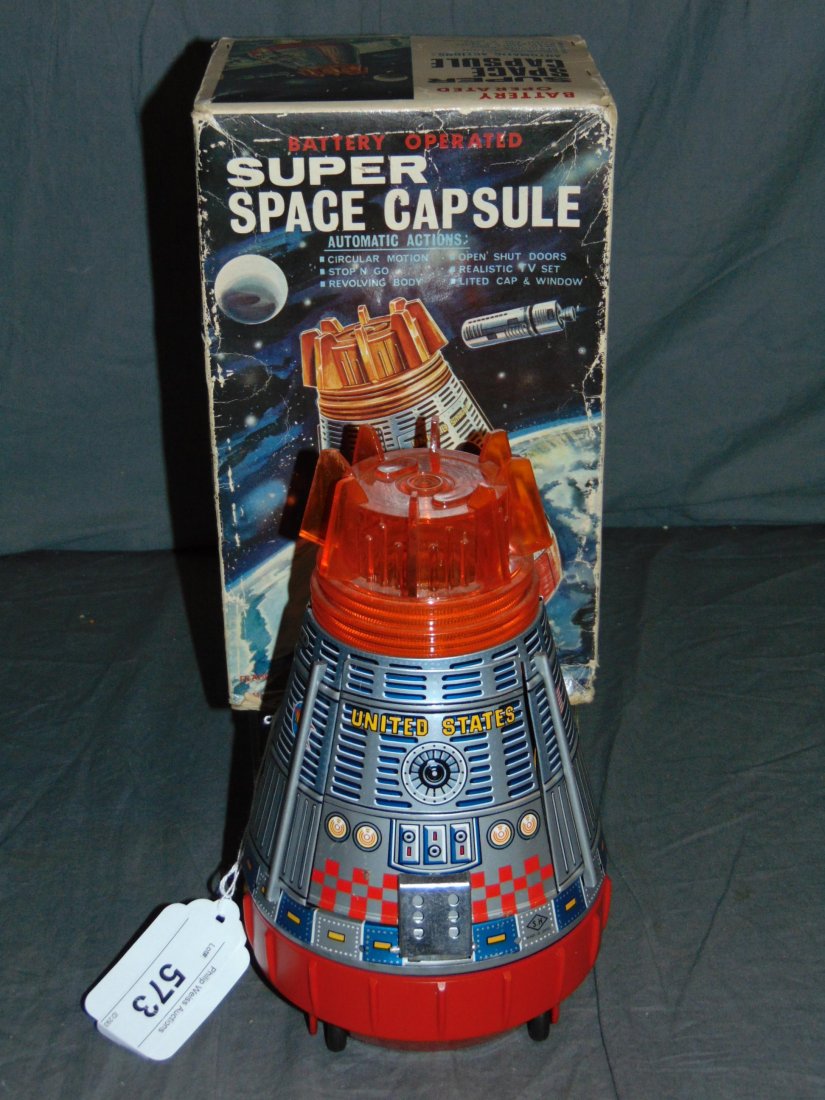 Boxed Tin Litho Super Space Capsule Japan (1 of 9)