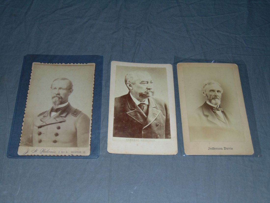 Lot of Three Civil War Cabinet Cards. (1 of 5)