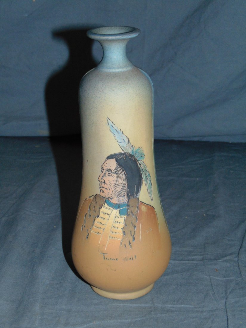 Weller Dickensware Flower Vase. (1 of 6)