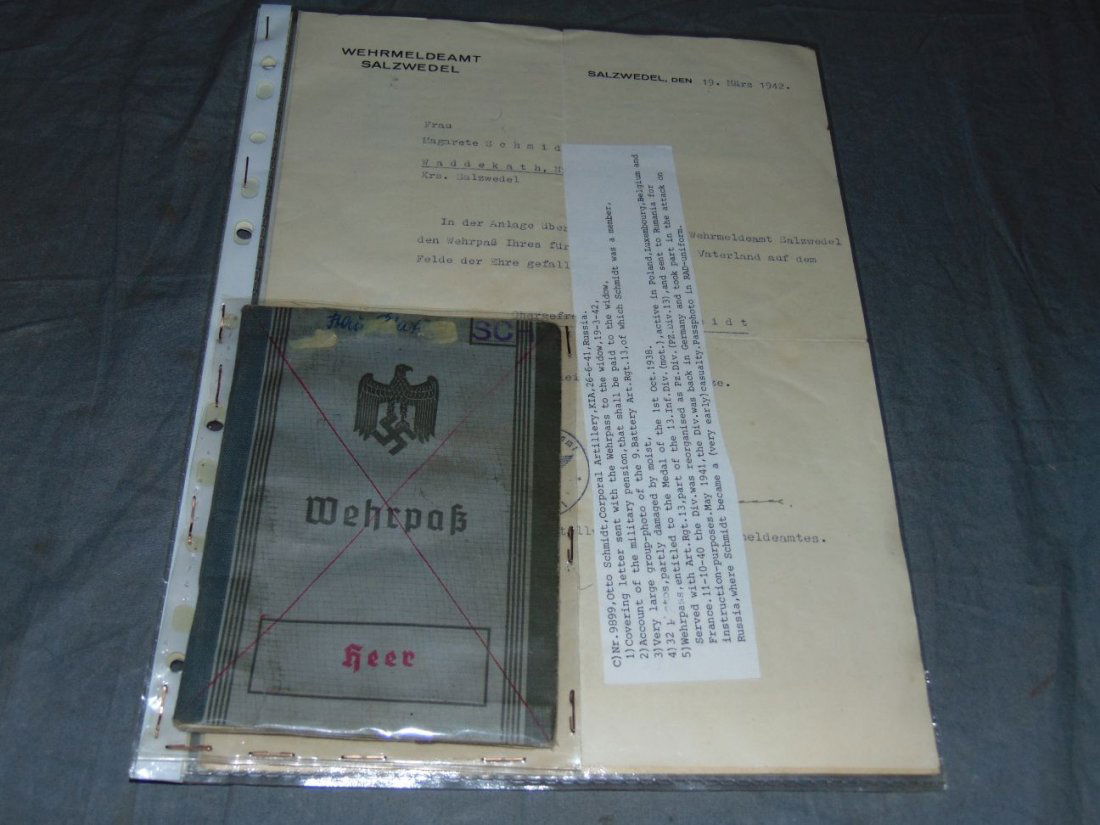 Military Document Lot. (1 of 5)
