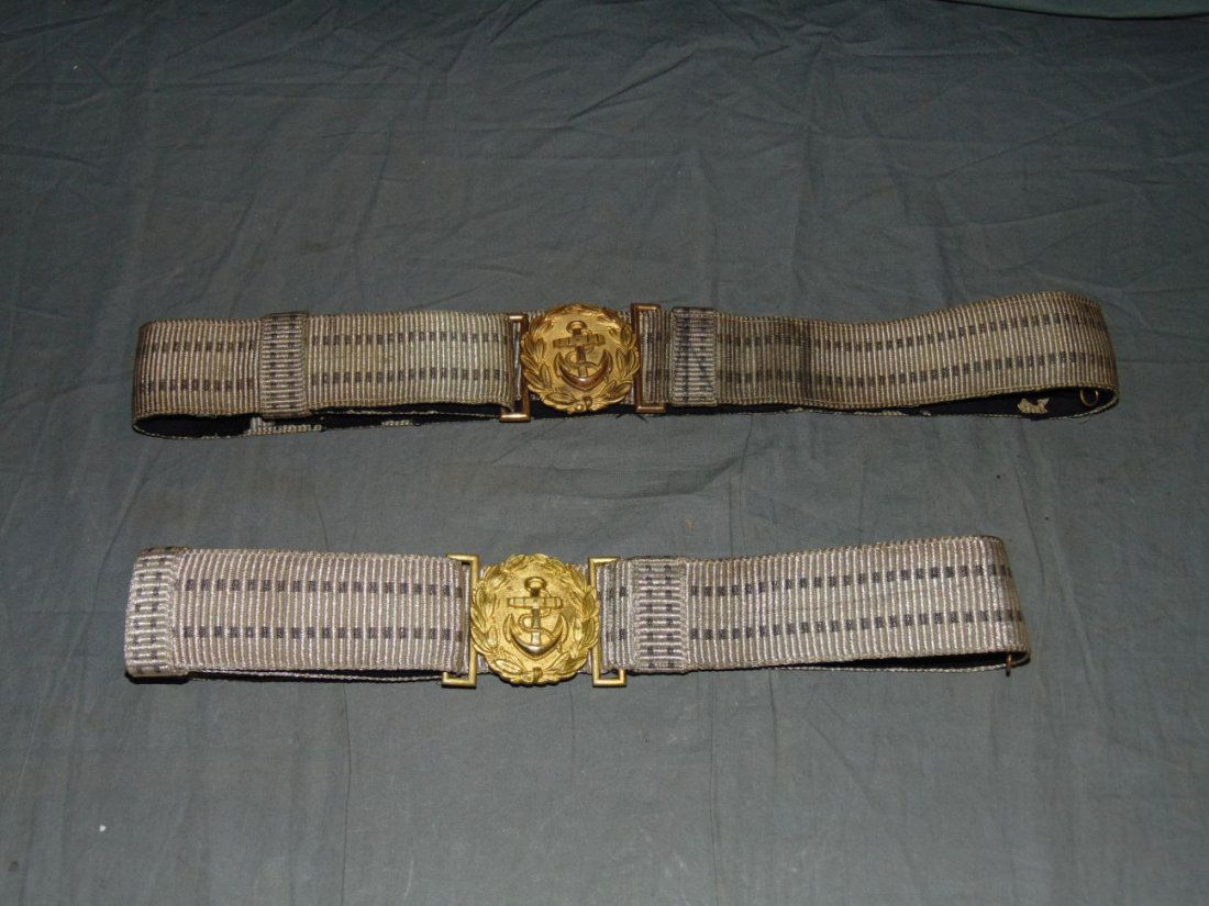 German World War Two. Naval Officers Belts. (1 of 3)
