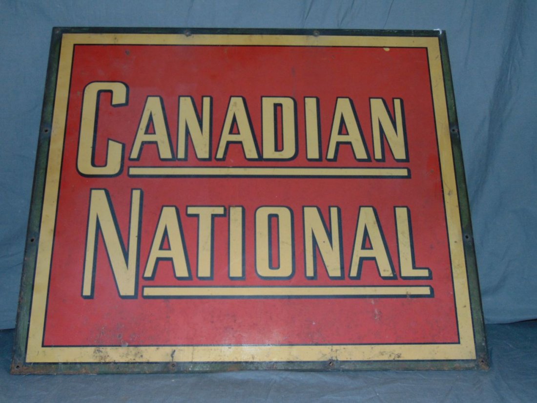 Cast Iron Canadian National Loco/Tender Sign (1 of 4)