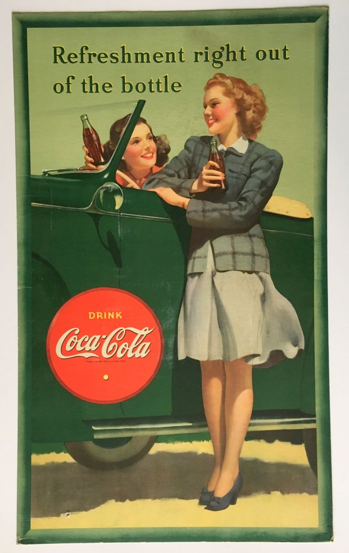 1942 Coca Cola Cardboard Advertising Sign (1 of 7)