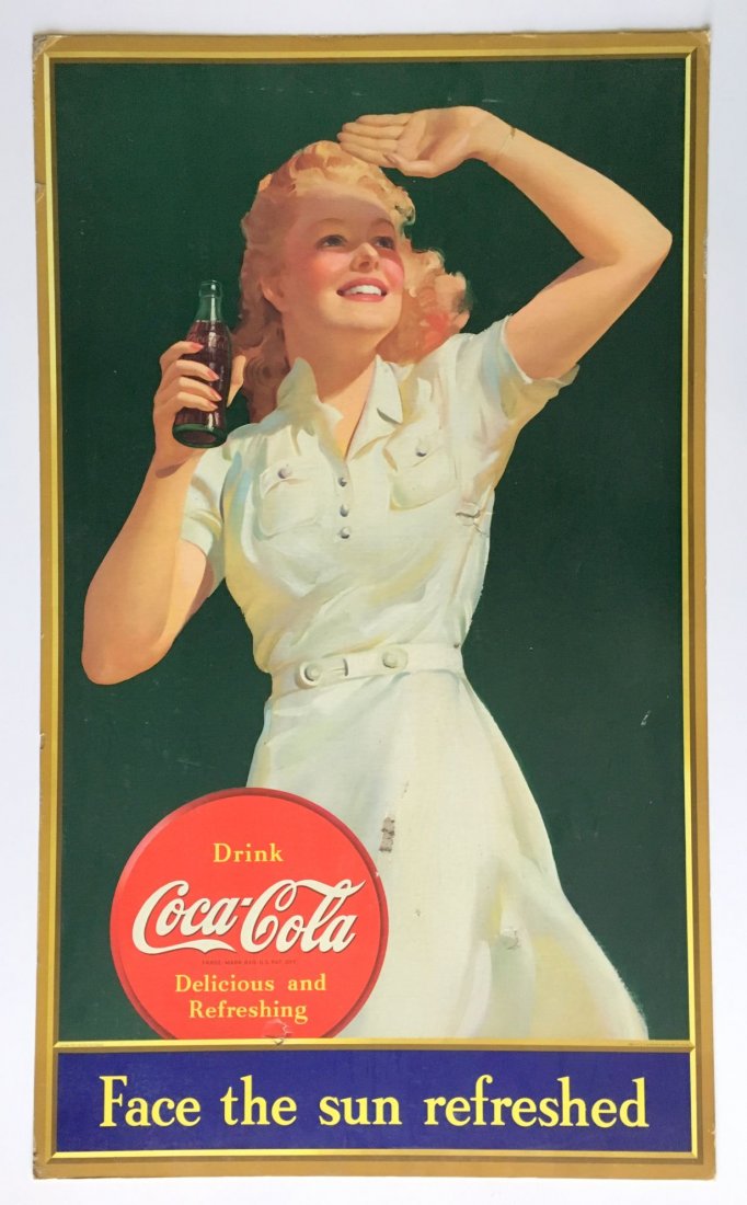 1941 Coca Cola Cardboard Advertising Sign (1 of 6)