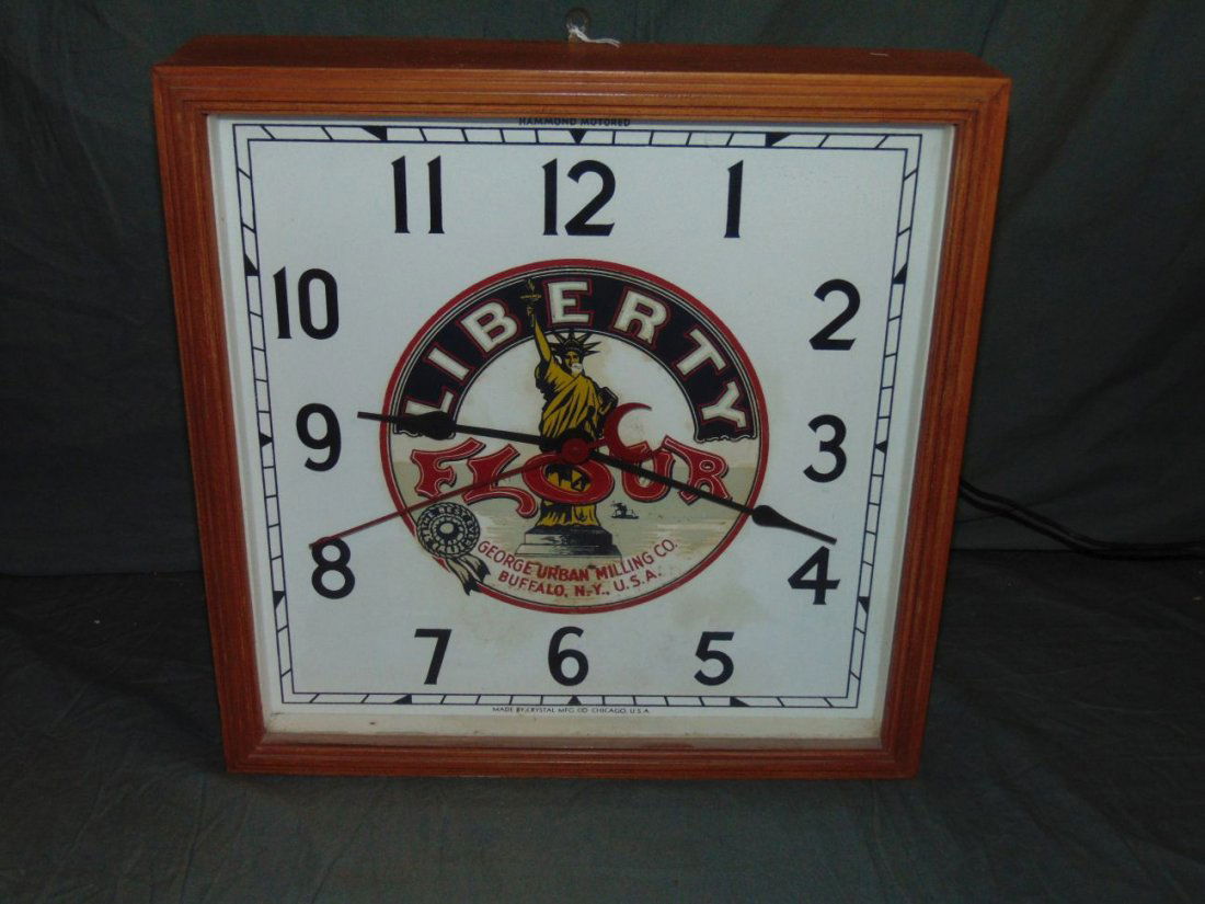 Liberty Flour Advertising Clock, George Urban (1 of 4)