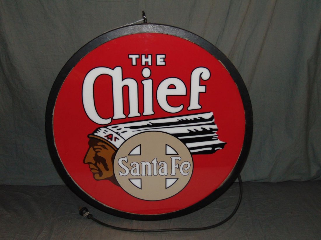 Santa Fe The Chief Tail End Light Up Sign (1 of 3)